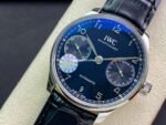 ZF Factory IWC Portuguese Automatic IW500109 42mm Steel Leather Strap Arabic Numerals Black Dial - Image 3