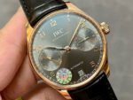 ZF Factory IWC Portuguese Automatic IW500702 42mm Rose Gold Leather Strap Silver Arabic Numerals Dial - Image 2