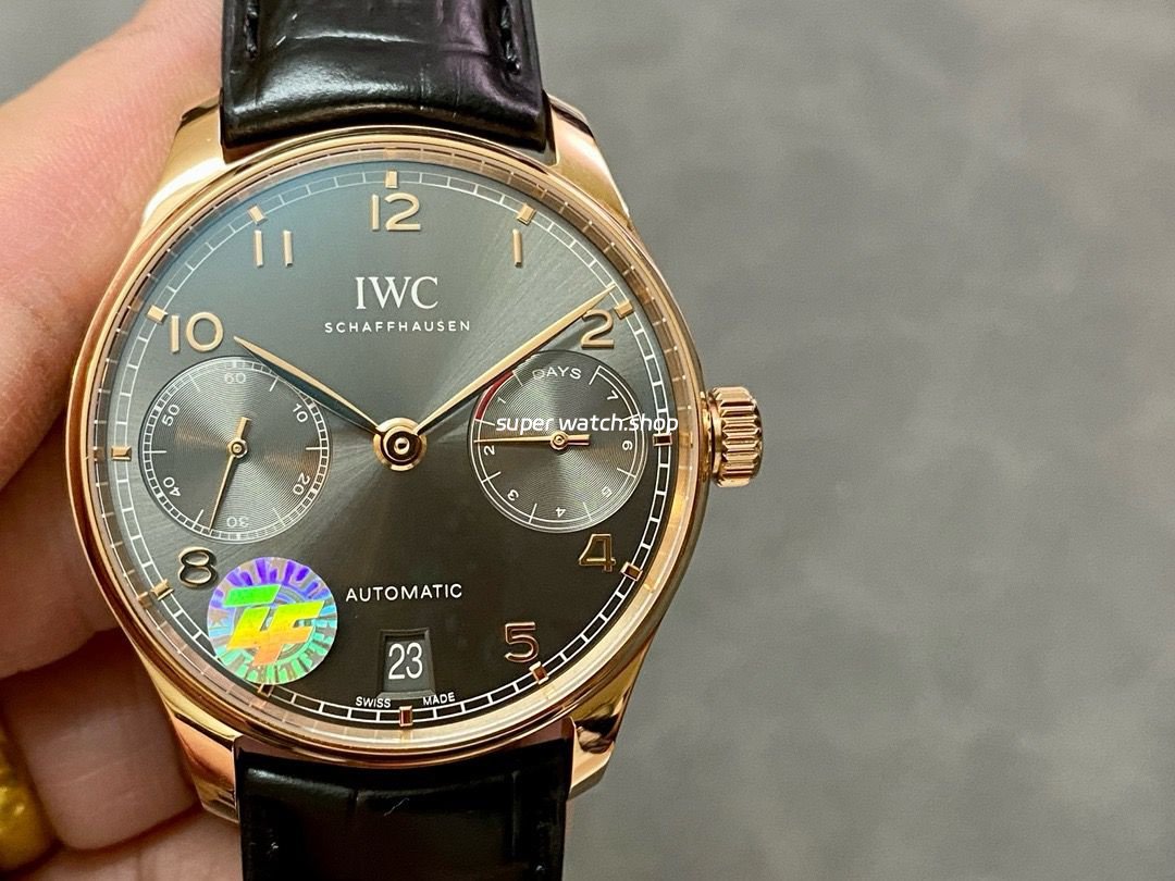 ZF-Factory-IWC-Portuguese-Automatic-IW500702-42mm-Rose-Gold-Leather-Strap-Silver-Arabic-Numerals-Dial-7.jpg ZF Factory IWC Portuguese Automatic IW500702 42mm Rose Gold Leather Strap Silver Arabic Numerals Dial - Image 1