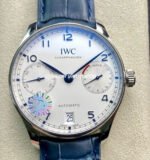 ZF Factory IWC Portuguese Automatic IW500705 42mm Steel Leather Strap Silver Arabic Numerals Dial