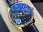ZF Factory IWC Portuguese Automatic IW500713 42mm Rose Gold Leather Strap Arabic Numerals Blue Dial - Image 2