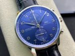 ZF Factory IWC Portuguese Chronograph IW371491 41mm Steel Leather Strap Arabic Numerals Blue Dial - Image 2