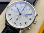 ZF Factory IWC Portuguese Chronograph IW371602 40mm Steel Leather Strap Arabic Numerals White Dial - Image 3