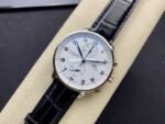 ZF Factory IWC Portuguese Chronograph IW371602 40mm Steel Leather Strap Arabic Numerals White Dial - Image 4