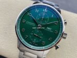 ZF Factory IWC Portuguese Chronograph IW371615 41mm Steel Leather Strap Green Dial - Image 3