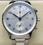ZF Factory IWC Portuguese Chronograph IW371617 41mm Steel Silver Dial