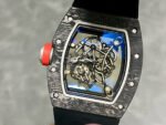ZF Factory Richard Mille RM 055 42.7mm Carbon Fiber Black Rubber Strap Skeletonized Black Dial - Image 7