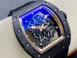 ZF Factory Richard Mille RM 055 42.7mm Carbon Fiber Black Rubber Strap Skeletonized Rose Gold Dial - Image 2