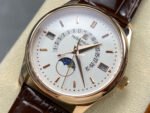 ZM Factory Patek Philippe Perpetual Calendar 5050J 40mm Rose Gold Leather Strap White Dial - Image 3