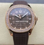GR Factory Patek Philippe Aquanaut 5268/200R-010 38.8mm Rose Gold Brown Rubber Strap Brown Dial