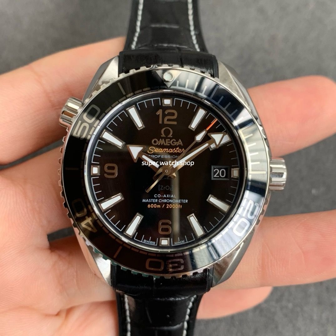 b880ecb3-ab48-4ecb-aec9-5b08ce56218a.jpg VS Factory Omega Seamaster Planet Ocean 215.33.40.20.01.001 39.5mm Steel Leather Strap Black Dial - Image 1