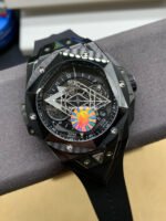 BBF Factory Hublot Big Bang Sang Bleu II 45mm 418.CX.1114.RX.MXM20 Black Ceramics Black Rubber Strap Black Skeletonized Dial - Image 2