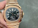 3K Factory Patek Philippe Nautilus 40.5mm 5980-1R-001 Full Rose Gold Black Dial